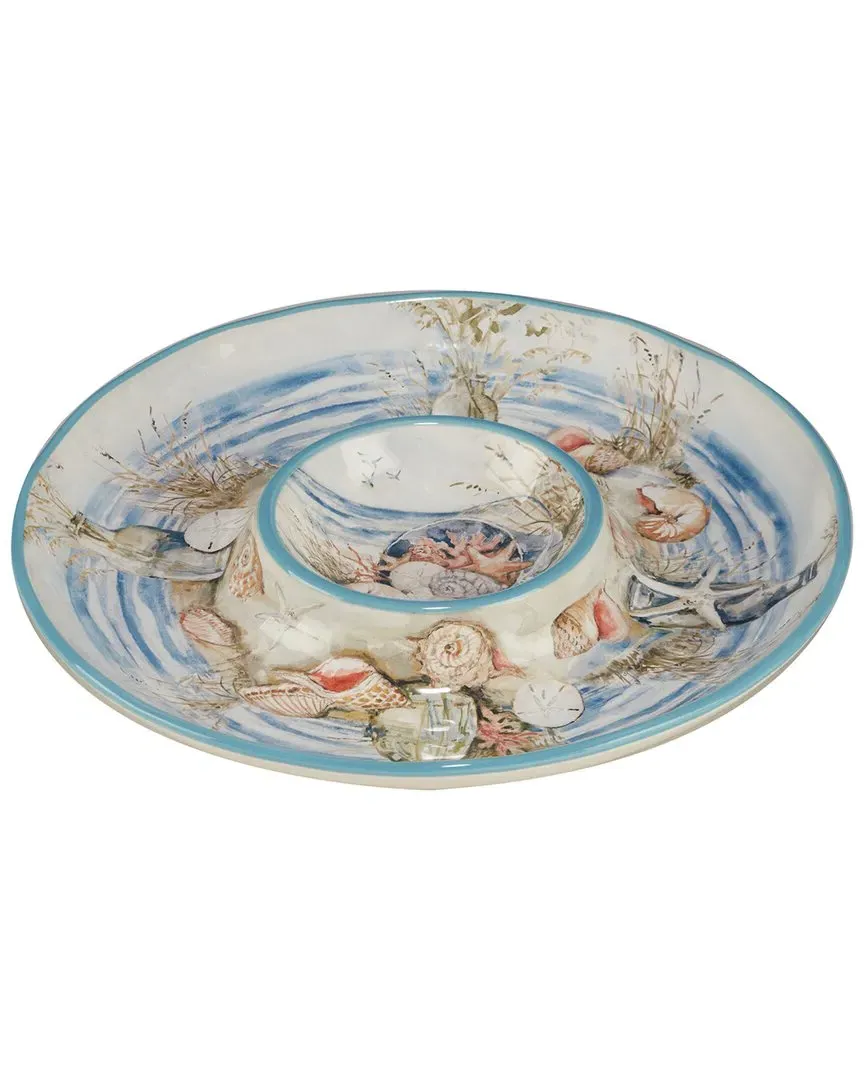 Coastal Landscape Chip & Dip - Blue