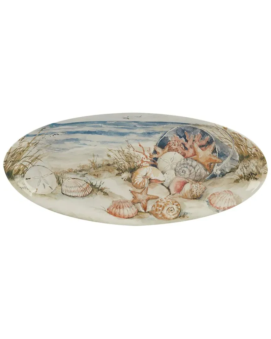 Coastal Landscape Fish Platter - Blue