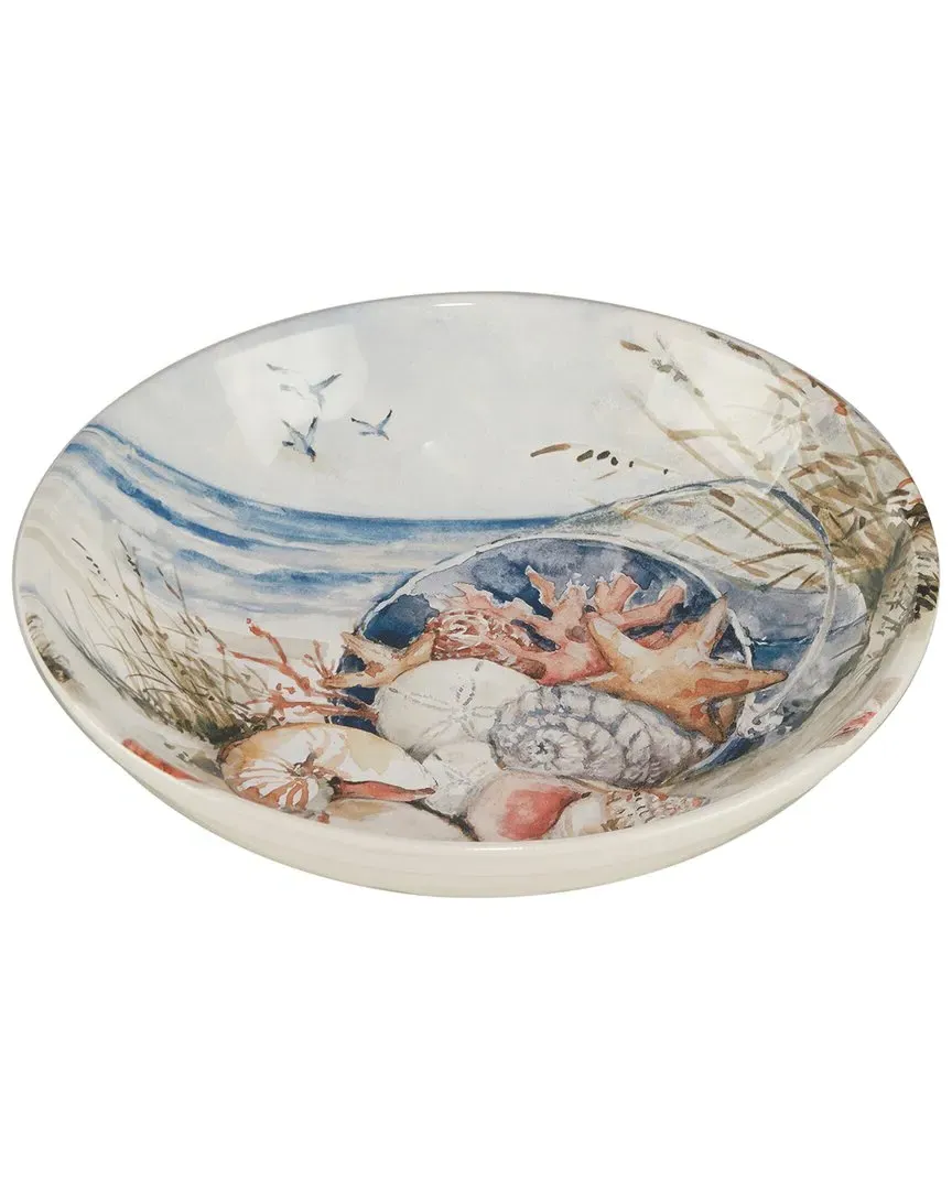 Coastal Landscape Serving Bowl - Blue