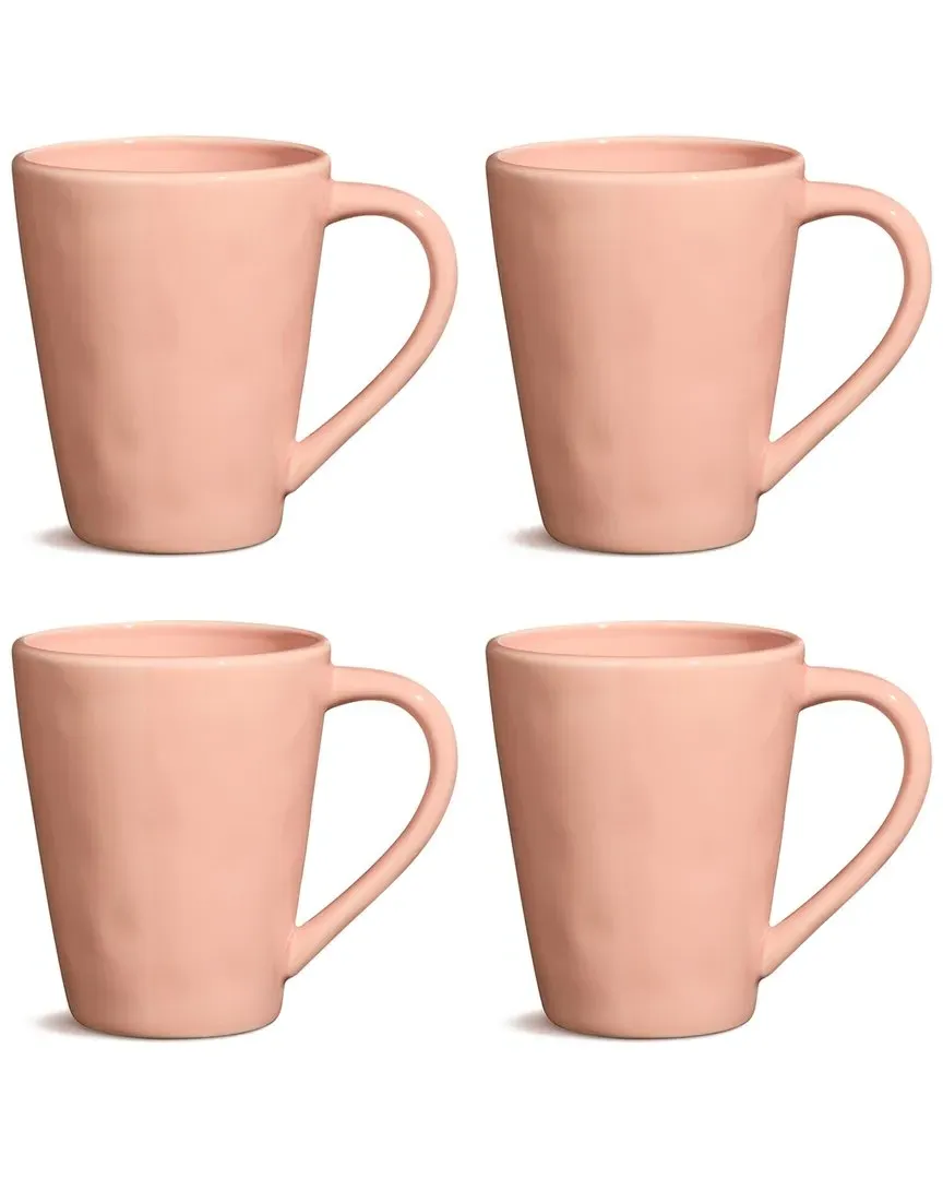Desert Rose Set of 4 Mugs - Pink, Stoneware