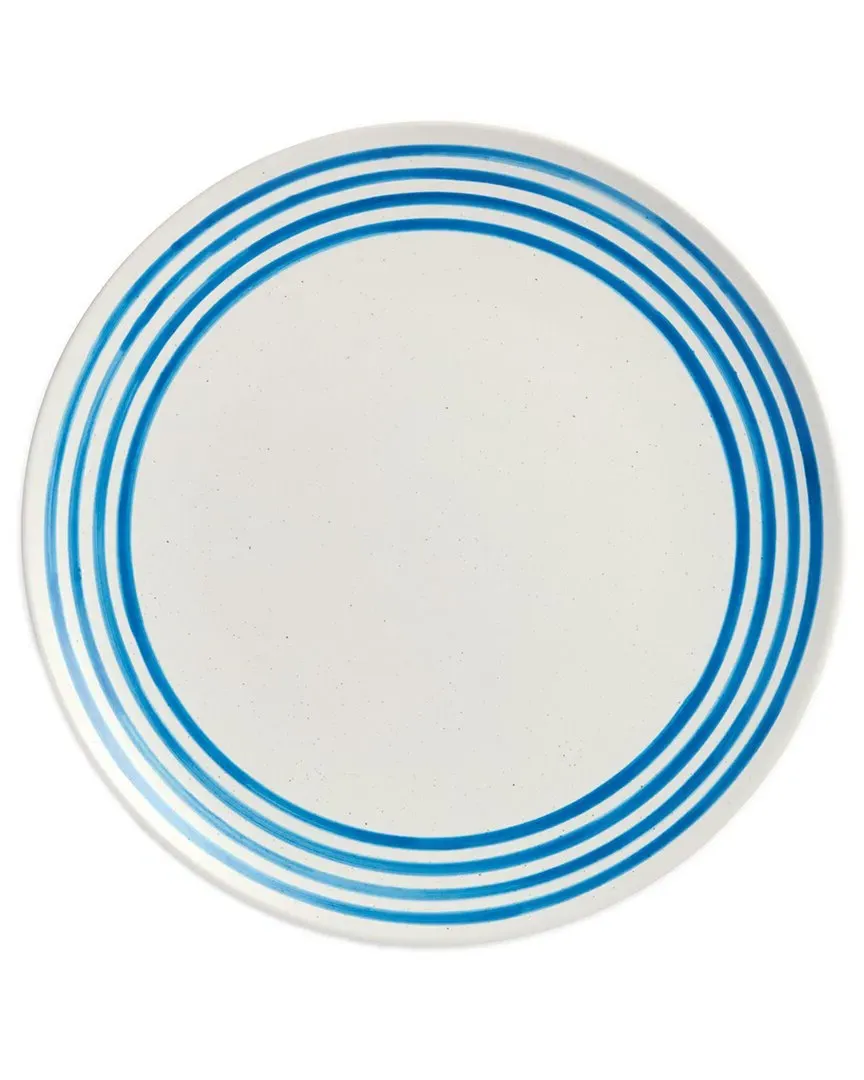 Dockside Blue Set of 4 Dinner Plates - Blue, Stoneware