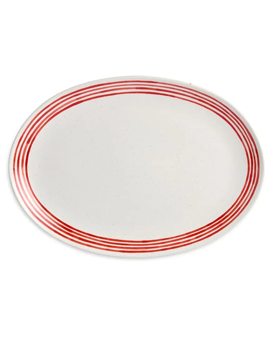Dockside Oval Platter - Red, Stoneware image