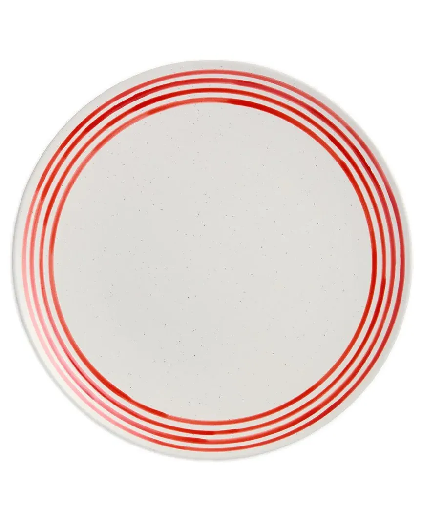 Dockside Red Set of 4 Dinner Plates - Red, Stoneware