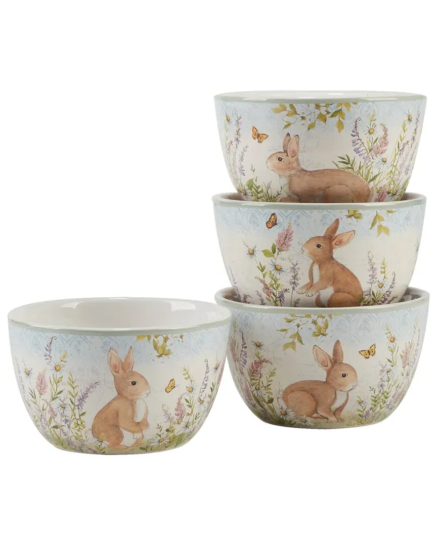 Easter Meadow Set of 4 Ice Cream Bowls - Multicolor image