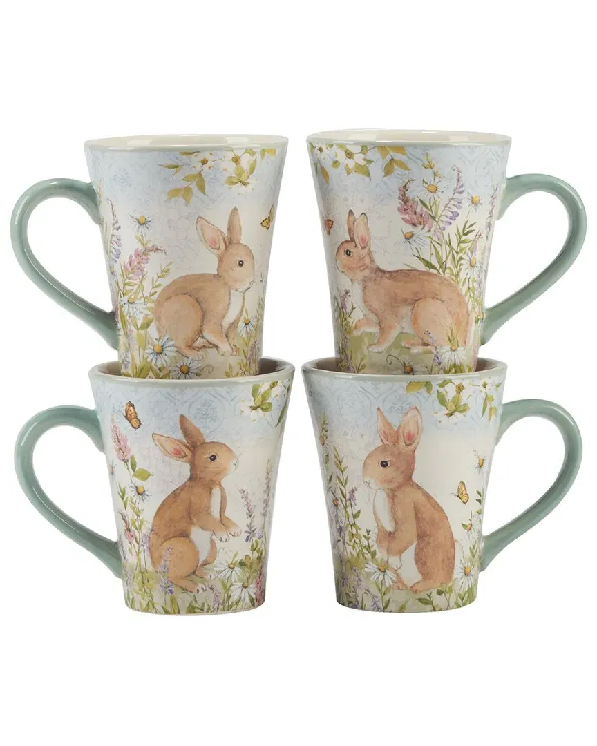 Easter Meadow Set of 4 Mugs - Multicolor, Earthenware image