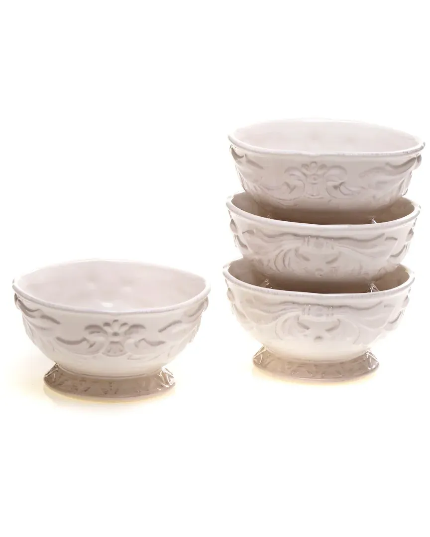 Firenze Set of 4 Ice Cream Bowls - Ivory, Stoneware