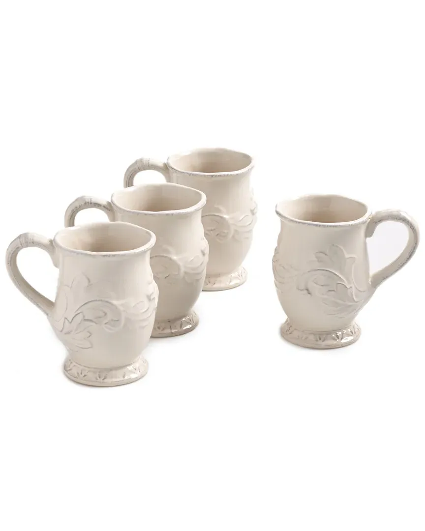 Firenze Set of 4 Mugs - Ivory, Stoneware