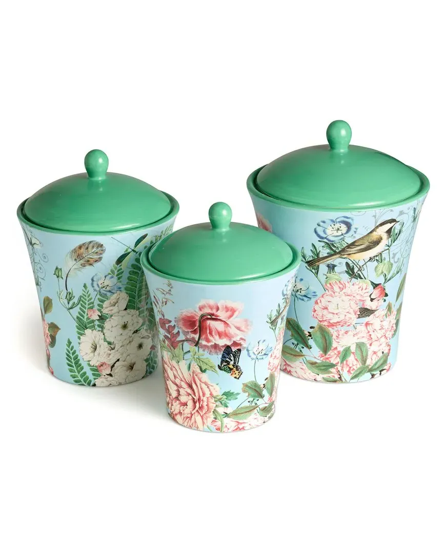 Flora 3pc Canister Set - Multicolor, Ceramic image