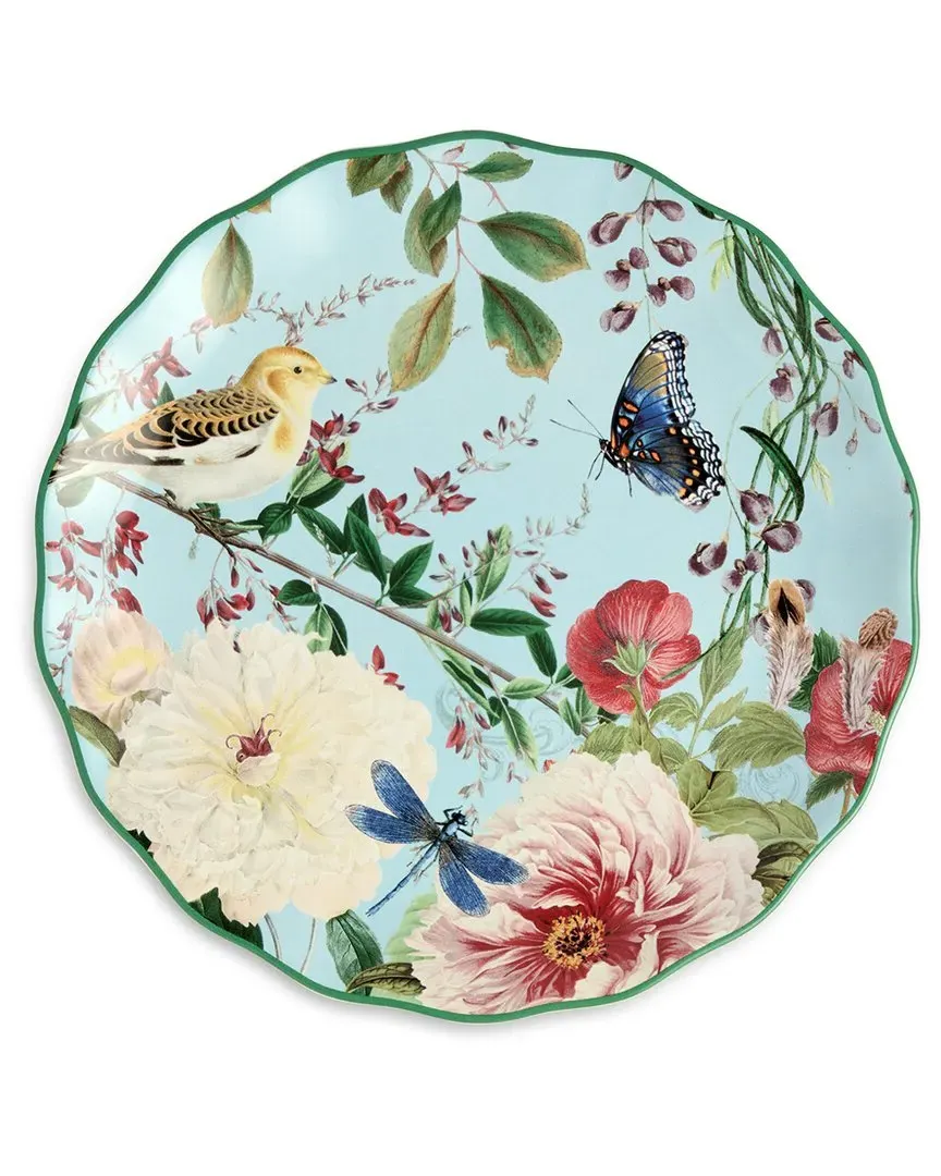 Flora Set of 4 Dinner Plates - Multicolor, Ceramic