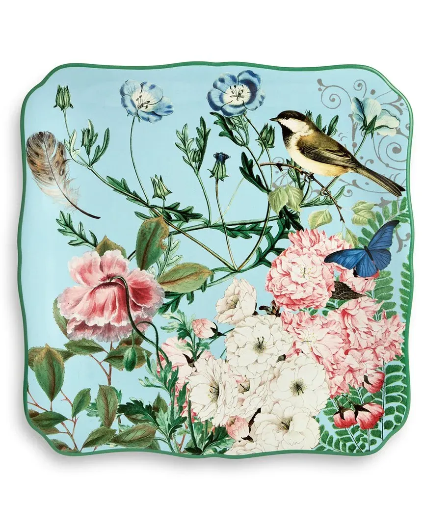 Flora Square Platter - Multicolor, Ceramic image