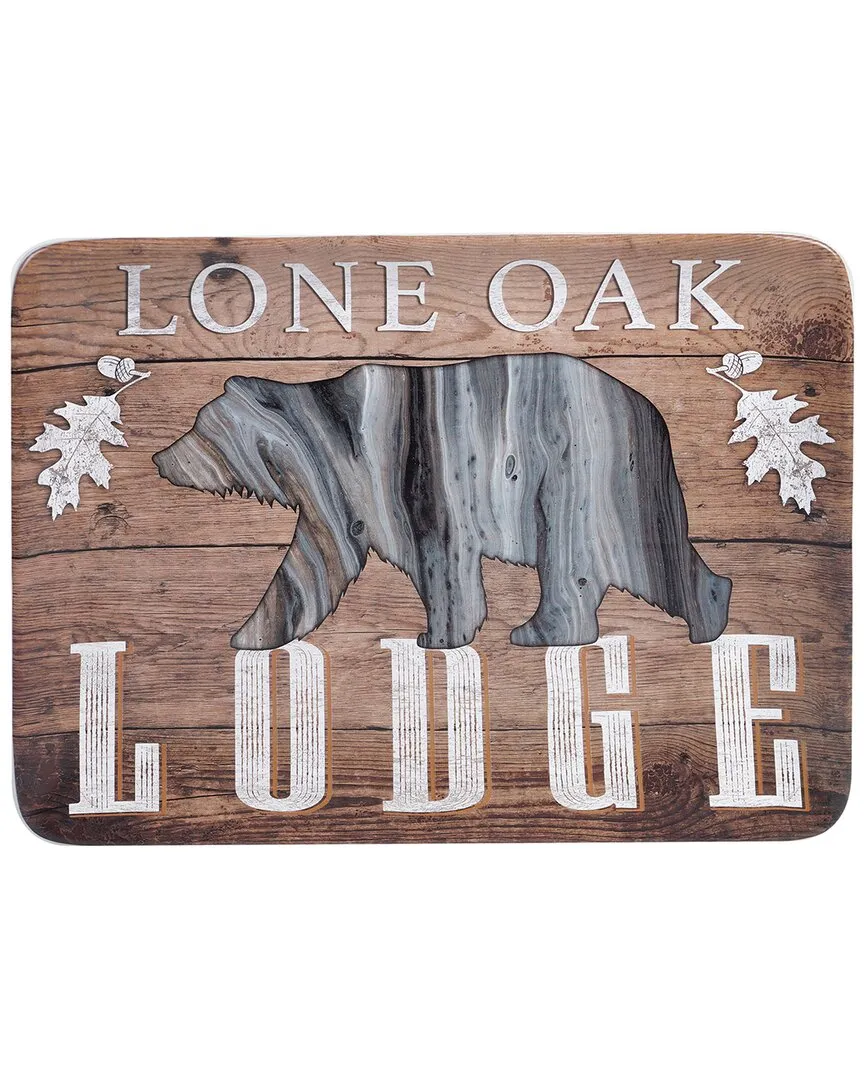 Fluidity Lodge Rectangular Platter - Multicolor, Ceramic