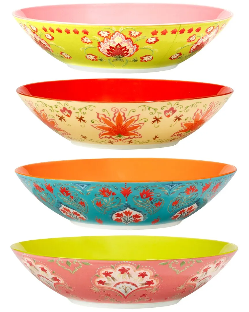 Francesca Set of 4 Soup Bowls - Multicolor, Porcelain