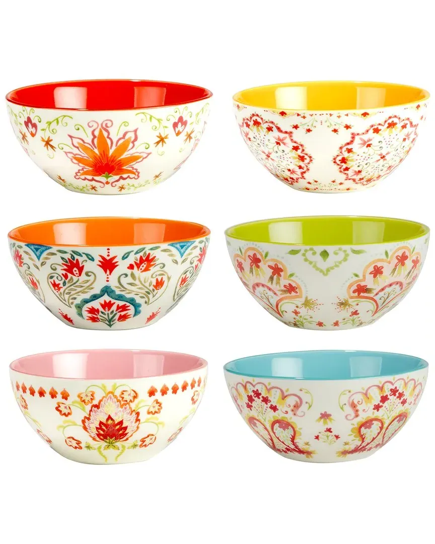 Francesca Set of 6 All Purpose Bowls 4.75in - Multicolor image