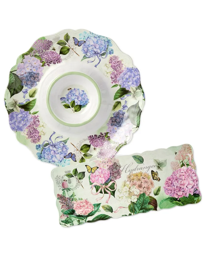Garden Path Melamine 2pc Appetizer Set - Multicolor
