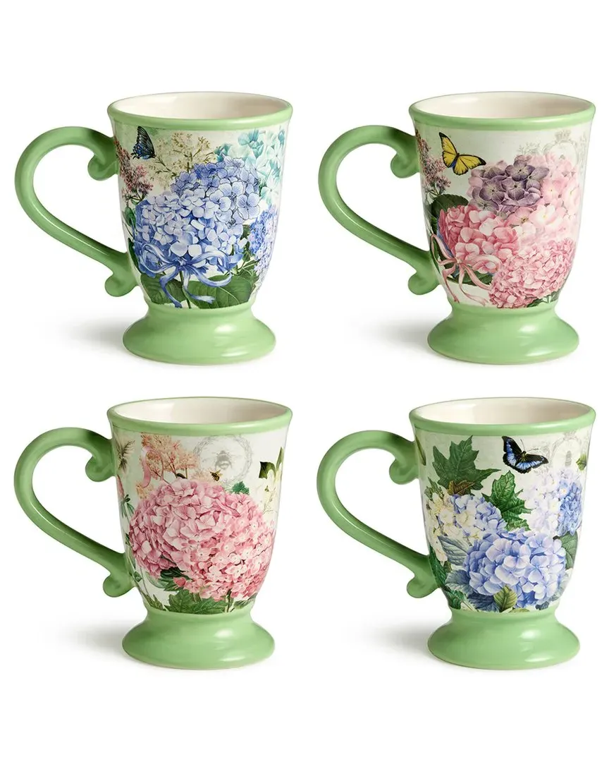 Garden Path Set of 4 Mugs - Multicolor, Ceramic
