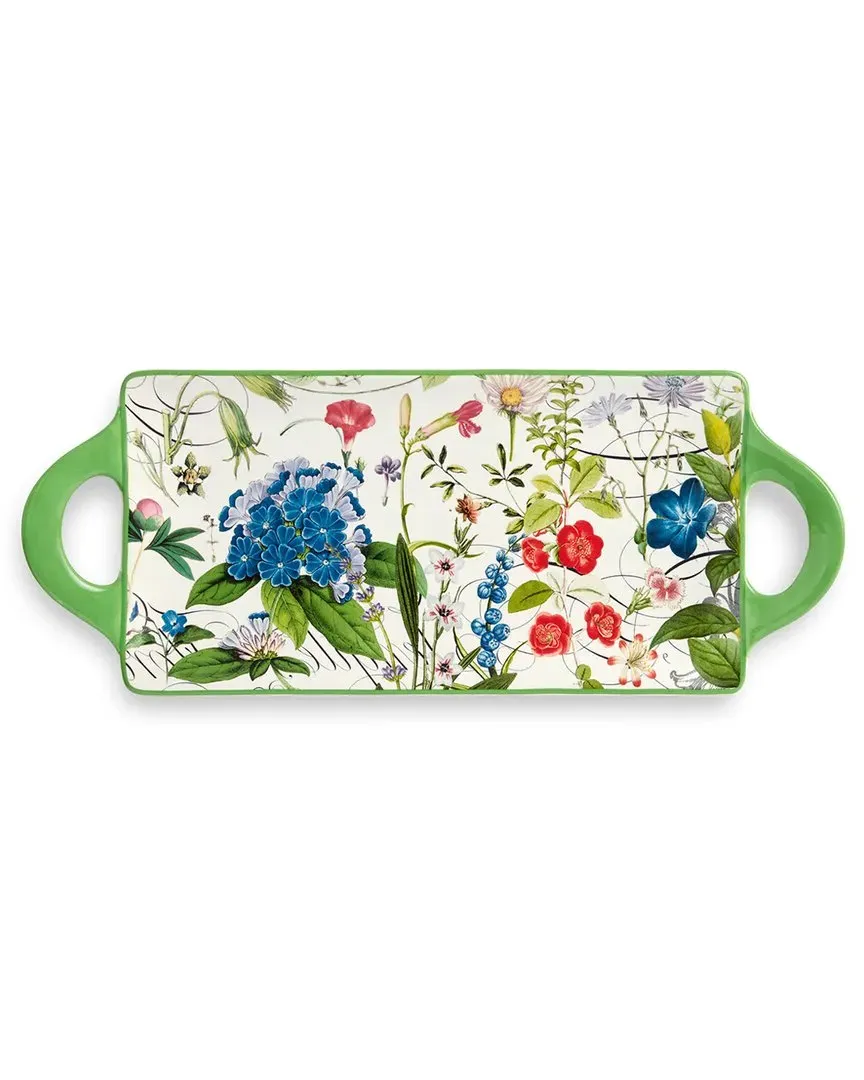 Greenhouse Rectangular Serving Tray with Handles - Multicolor image