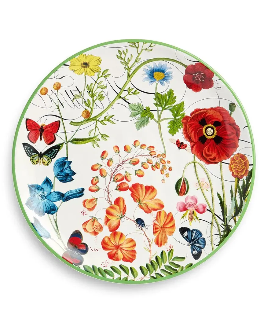 Greenhouse Set of 4 Dinner Plates - Multicolor, Ceramic