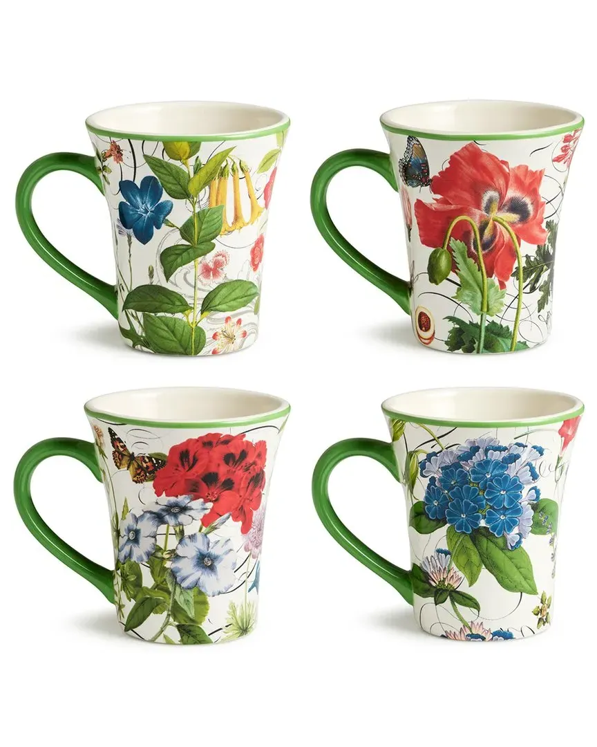 Greenhouse Set of 4 Mugs 16oz - Multicolor, Ceramic
