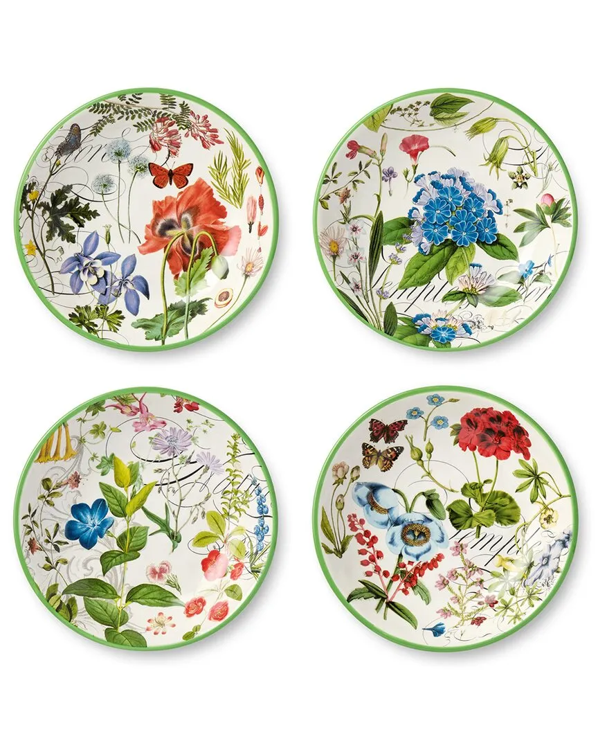 Greenhouse Set of 4 Soup Bowls - Multicolor, Ceramic