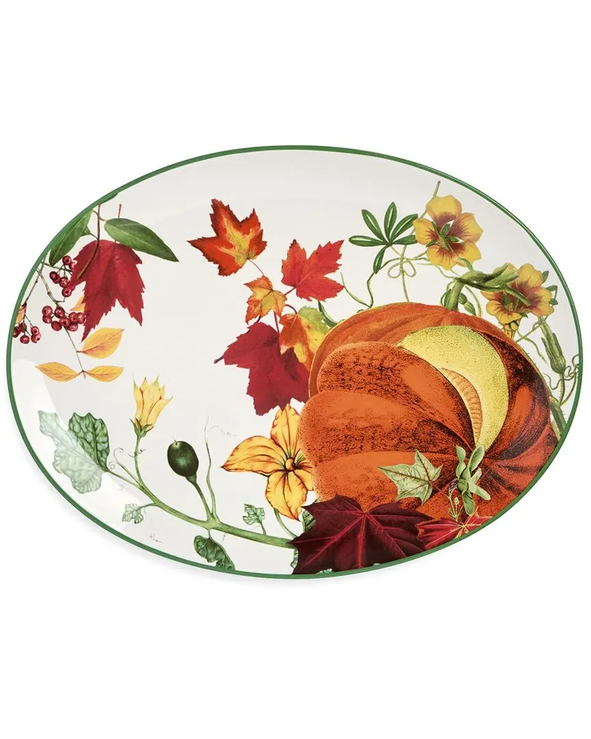 Harvest Fields 16in Oval Platter - Multicolor, Ceramic