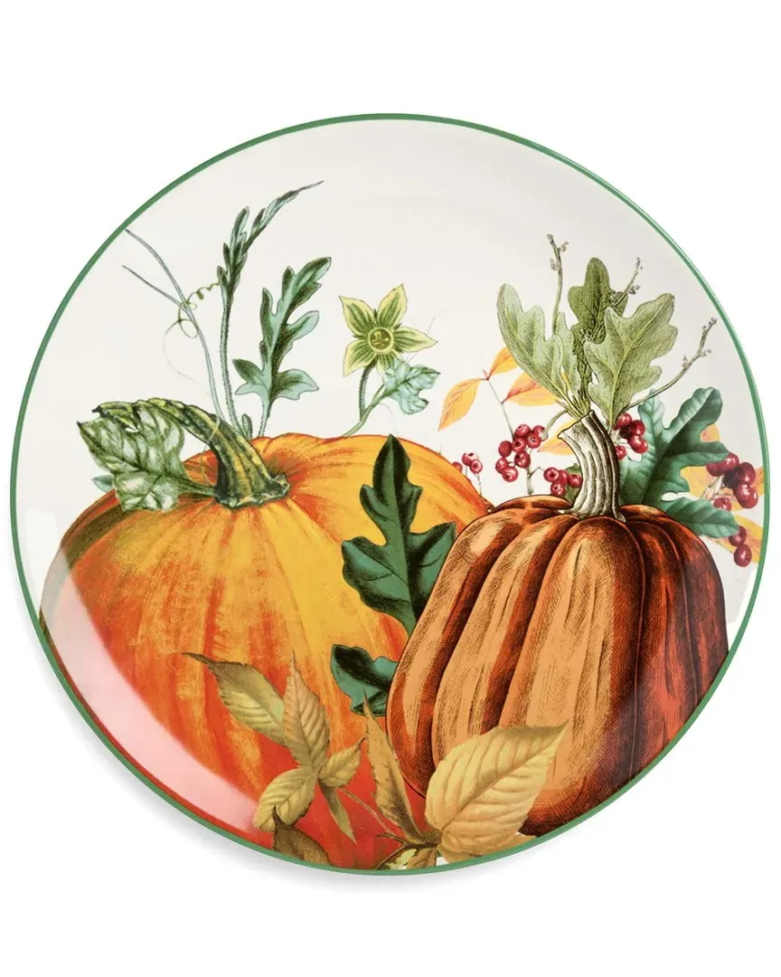 Harvest Fields Set of 4 Dinner Plates - Multicolor, Ceramic