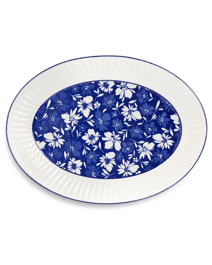 Madison Oval Platter - Blue, Porcelain image