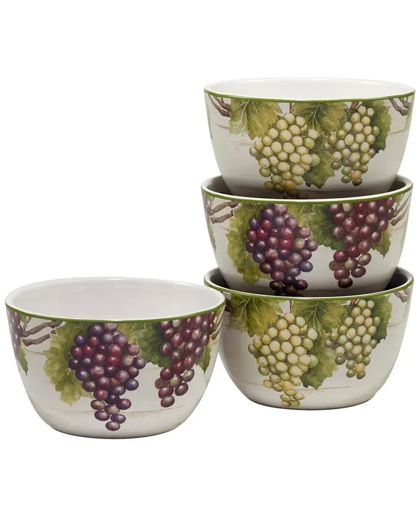 Meadow Brook Vineyard Ice Cream Bowls Set of 4 - Multicolor