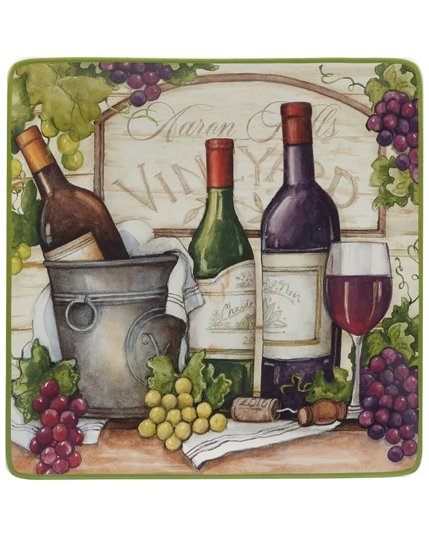 Meadow Brook Vineyard Square Platter - Multicolor