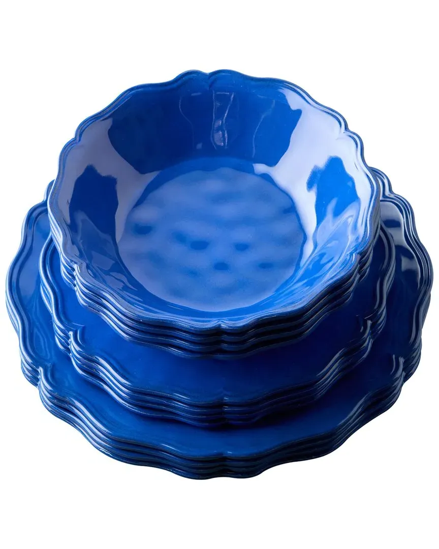 Melamine Blue 12pc Dinnerware Set