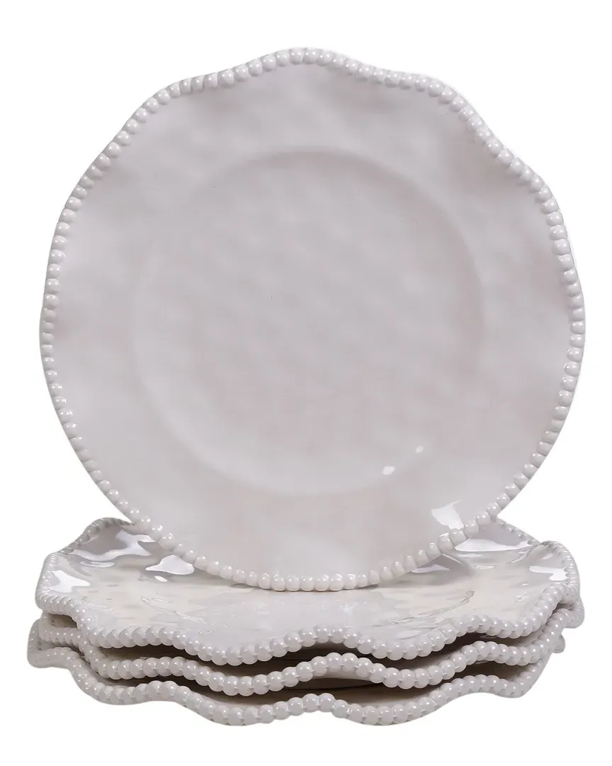 Melamine Perlette Set of 4 Salad Plates - Cream image