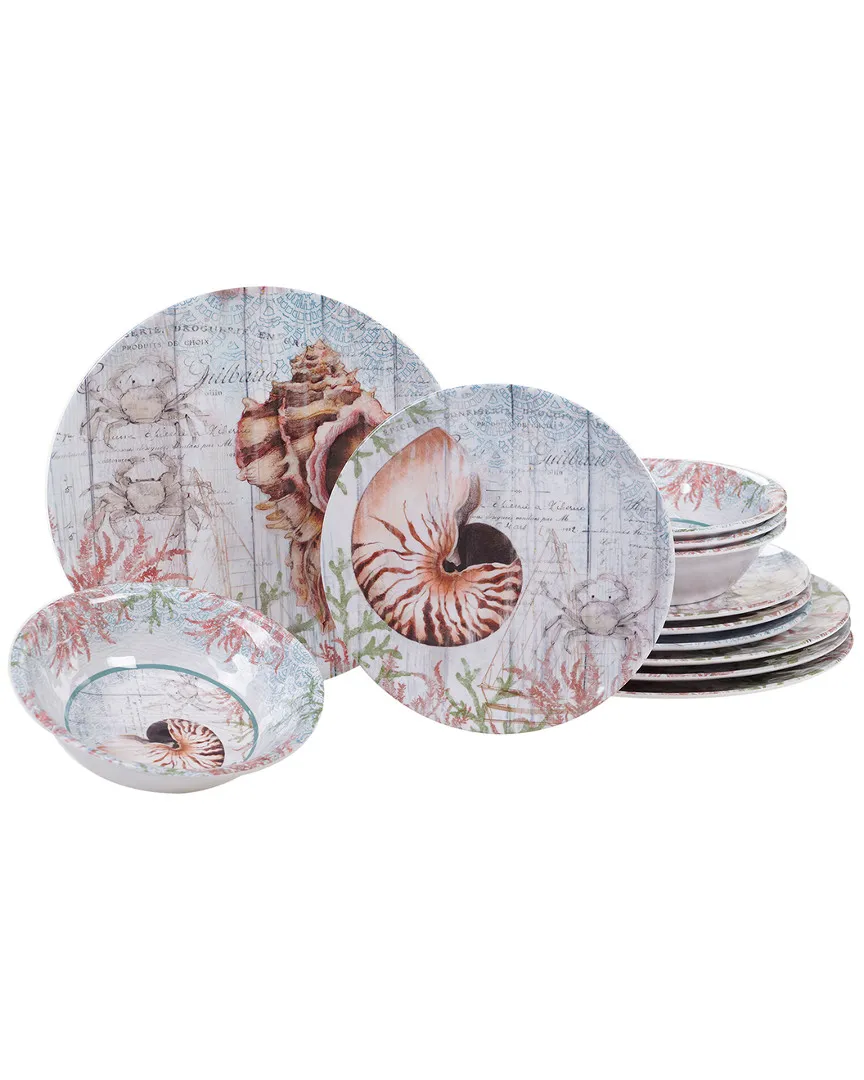 Melamine Sanibel 12pc Dinnerware Set