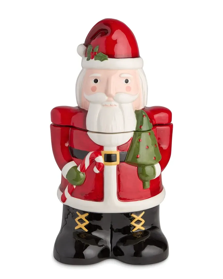 Nutcracker Parade 3D Santa Cookie Jar - Multicolor, Ceramic