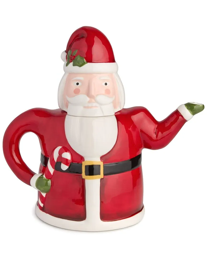 Nutcracker Parade 3D Santa Teapot - Multicolor, Ceramic image