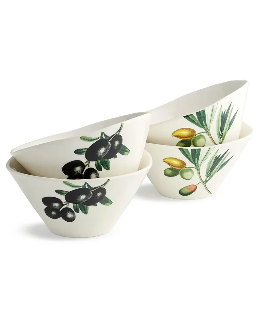 Olivia Set of 4 Ice Cream Bowls - Multicolor, Stoneware