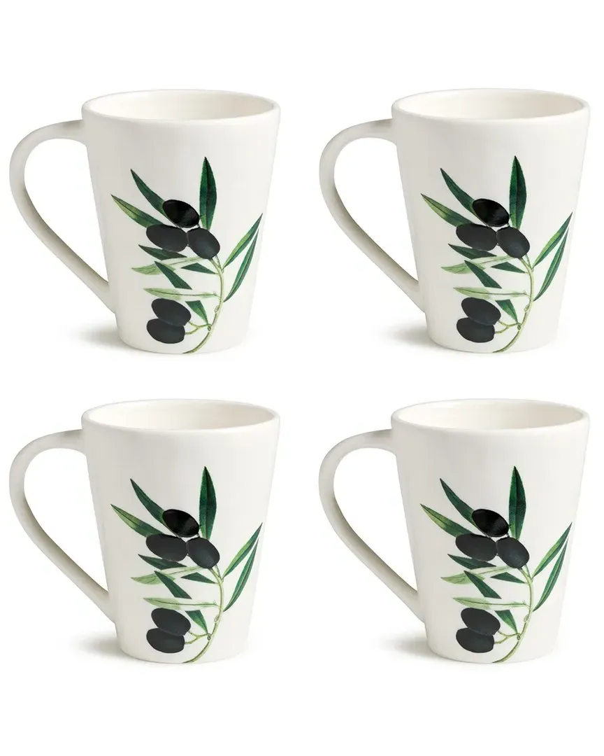Olivia Set of 4 Mugs - Multicolor, Stoneware