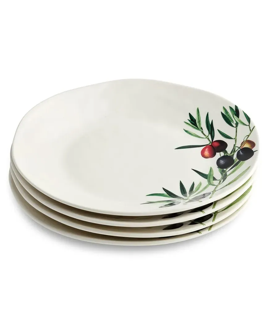 Olivia Set of 4 Salad Plates - Multicolor, Stoneware