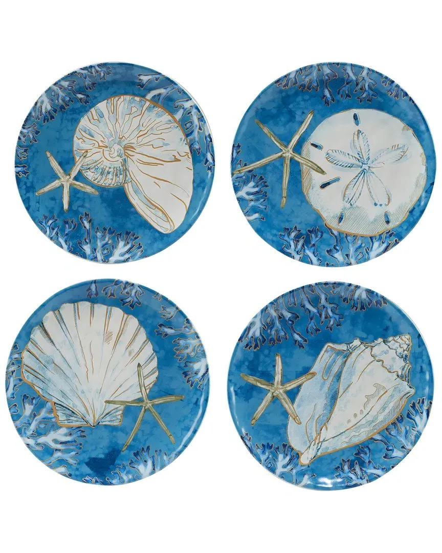 Playa Shells Set of 4 Dinner Plates - Earthenware