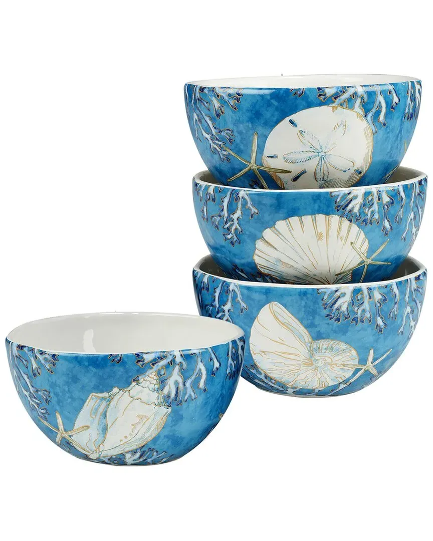 Playa Shells Set of 4 Ice Cream Bowls - Earthenware