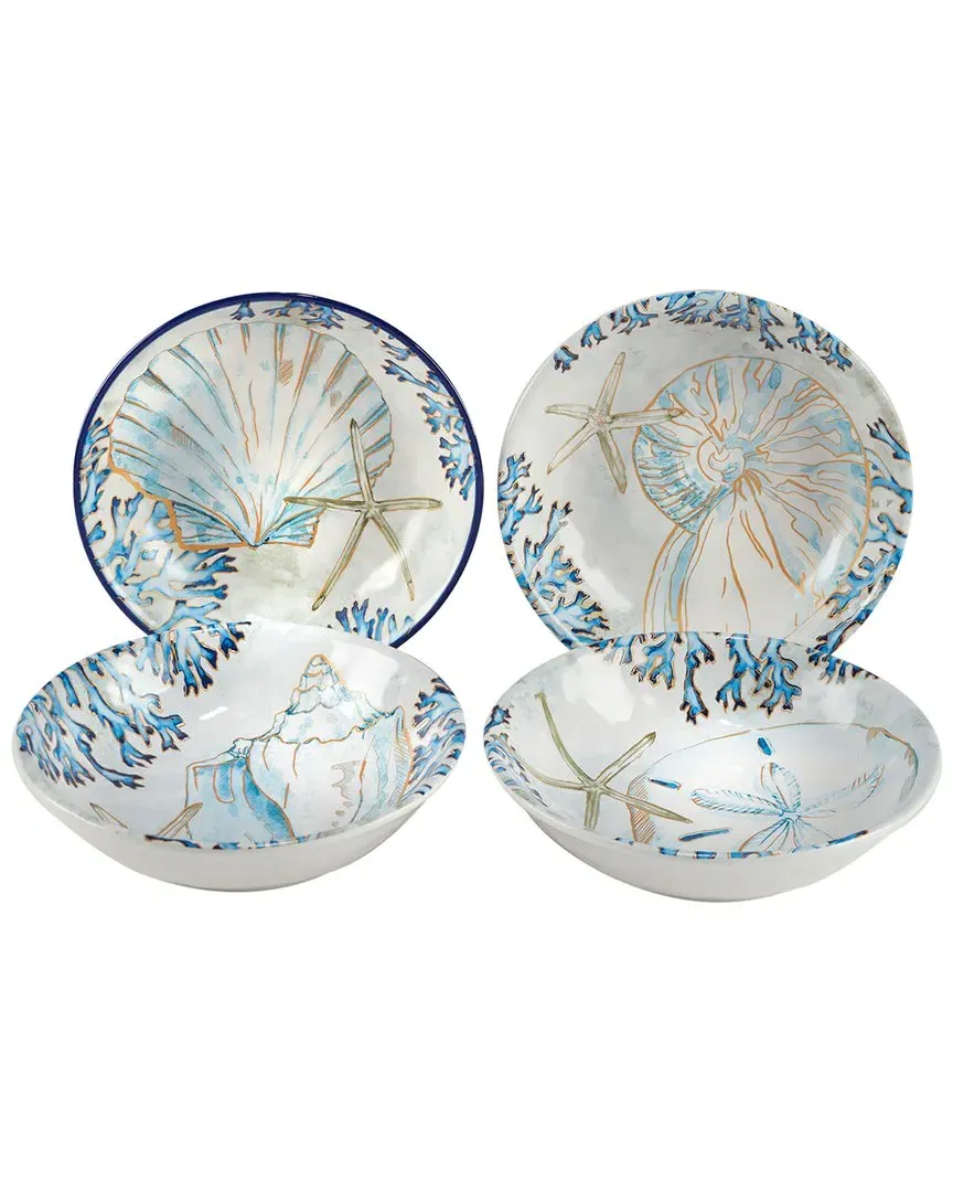 Playa Shells Set of 4 Soup Bowls - Earthenware