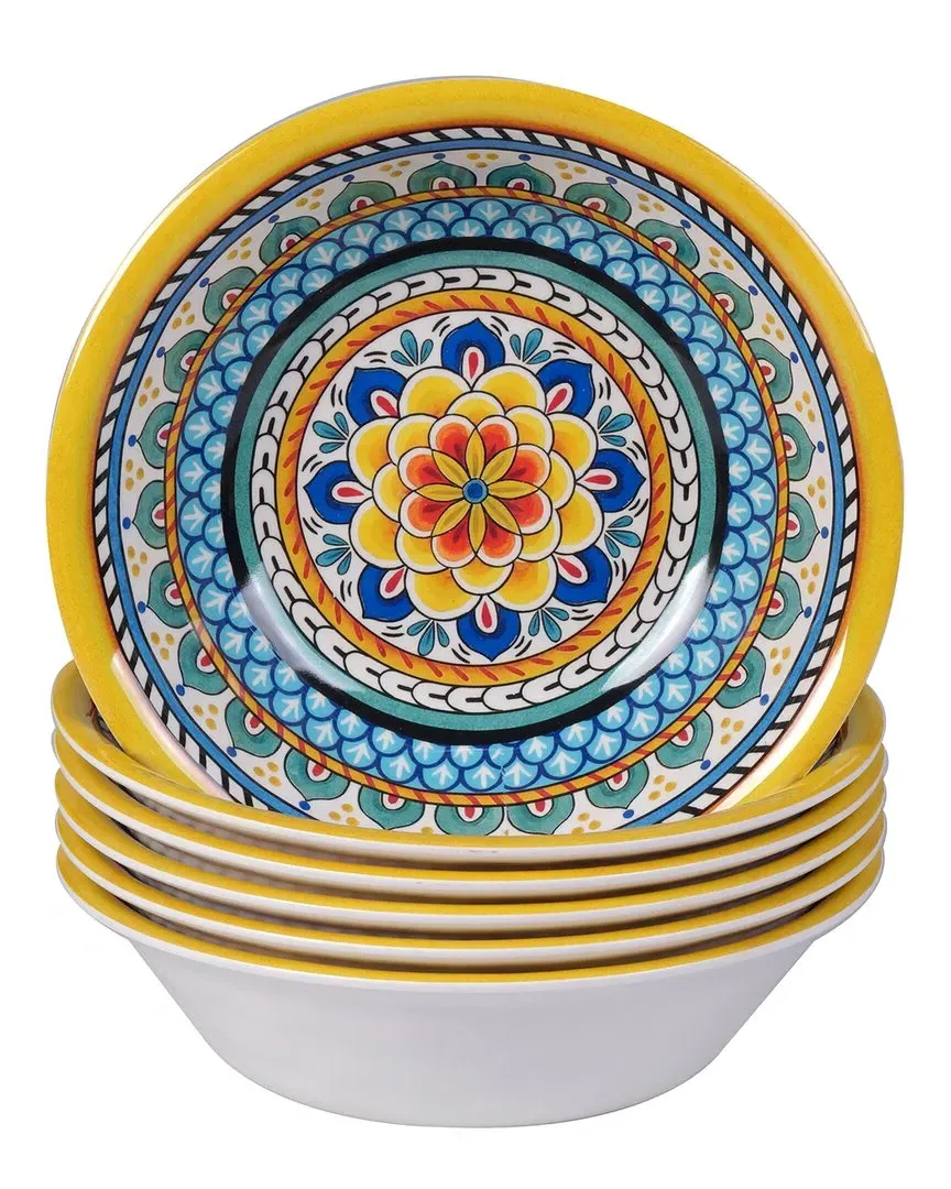 Portofino Set of 6 All Purpose Bowls - Multicolor, Melamine image
