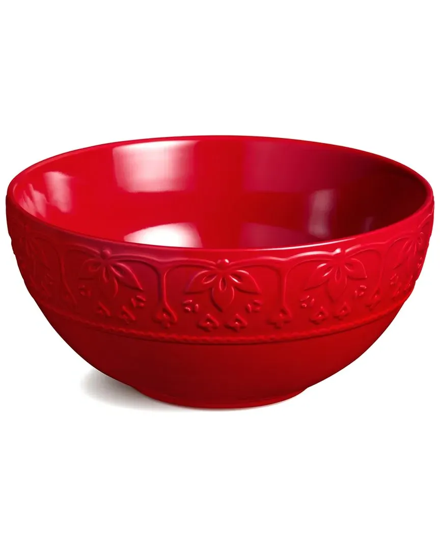 Provence Embossed Deep Bowl - Red, Stoneware image