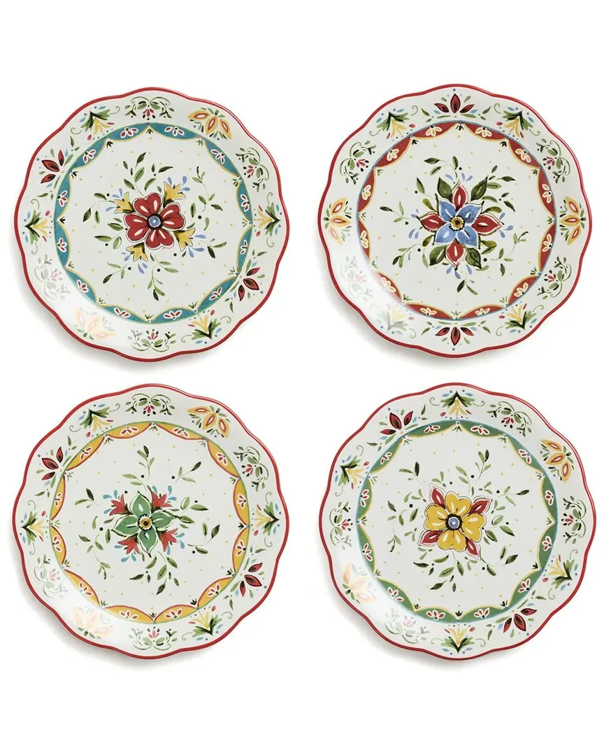 Provence Set of 4 Salad Plates - Assorted, Ceramic