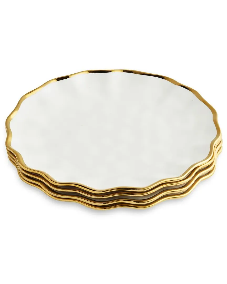 Regency Gold Set of 4 Dinner Plates - Porcelain