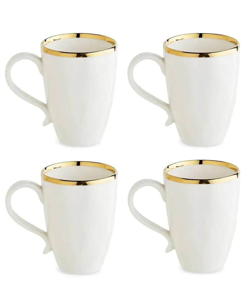 Regency Gold Set of 4 Mugs - Gold, Porcelain