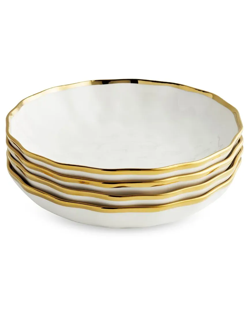 Regency Gold Set of 4 Soup Bowls - Multicolor