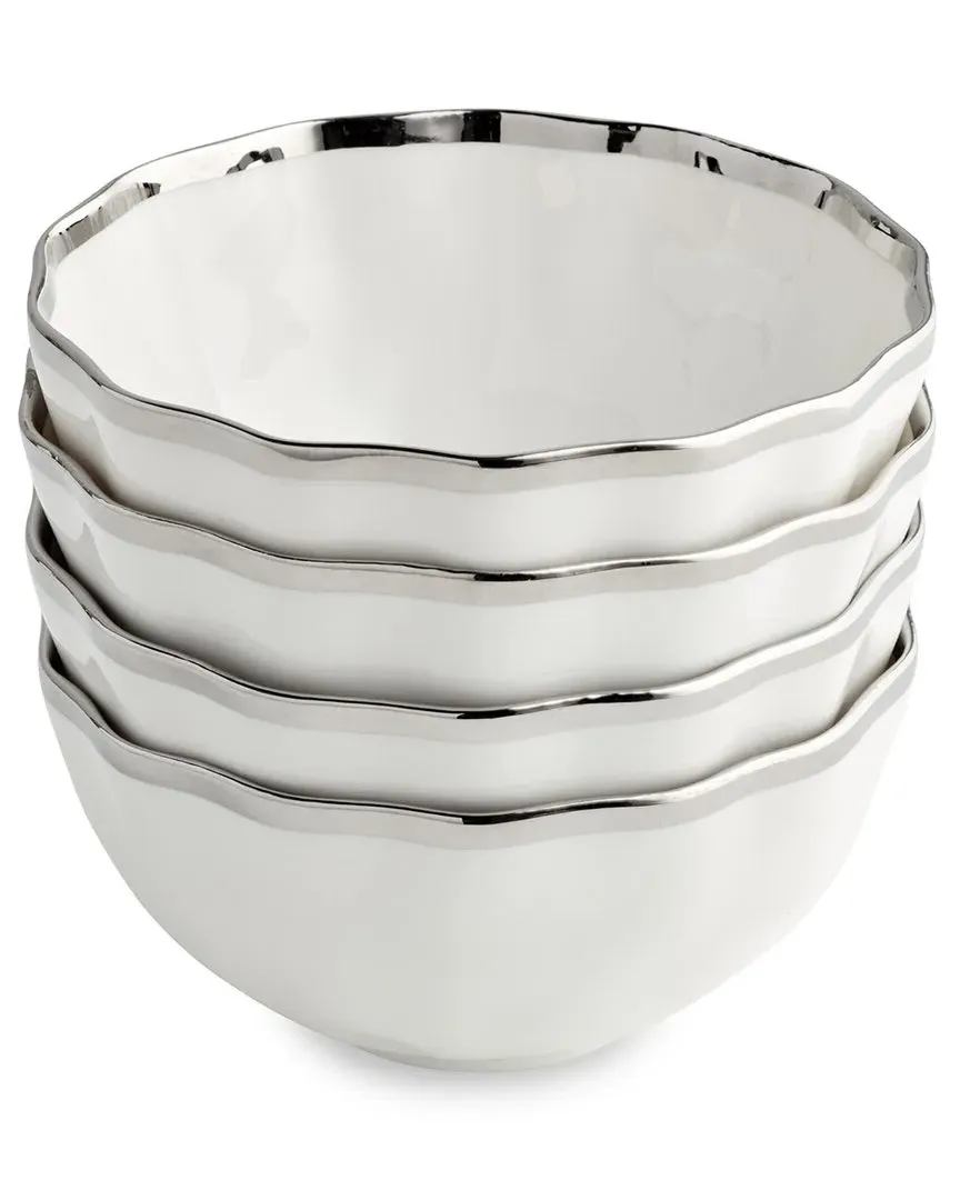 Regency Silver Set of 4 Cereal Bowls - Multicolor, Porcelain