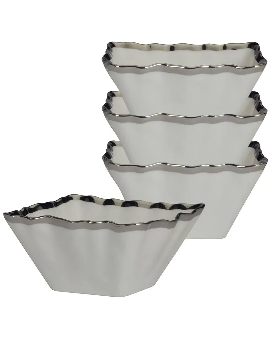 Regency Square Snack Bowls Set of 4 - Multicolor, Porcelain image