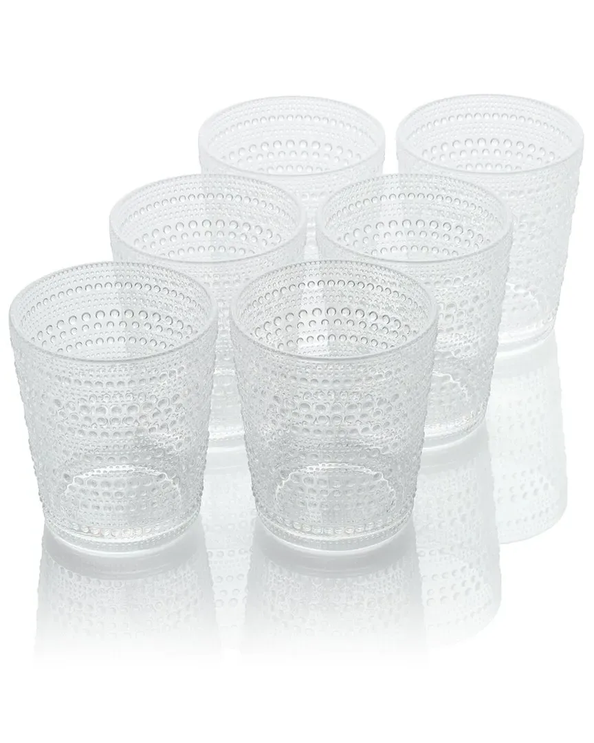Santa Fe Set of 6 Double Old-Fashioned Glasses - Clear, Acrylic