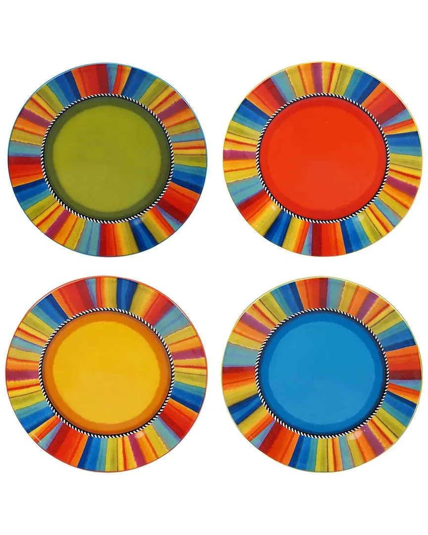 Sierra Set of 4 Dinner Plates - Multicolor, Ceramic