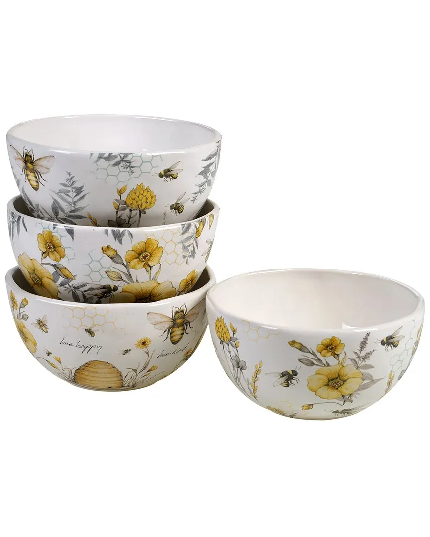 Sierra Set of 4 Ice Cream Bowls - Multicolor, Ceramic